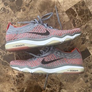 Nike Women's Athletic Gray and Orange Zoom Sneakers